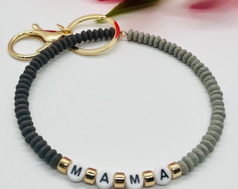 Mama Schlüsselanhänger Perlen Armband Schlüsselanhänger für Frauen Geschenke für Mütter Mama