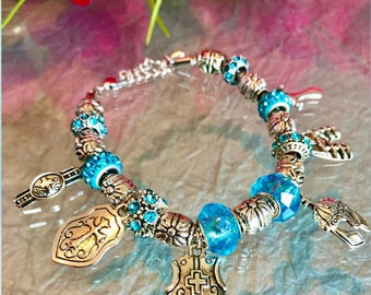 Armor of God Charm Bracelet For Women Handmade Jewelry Gifts For Her