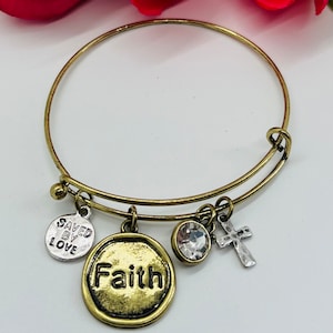 Bracelets joncs à breloques Faith