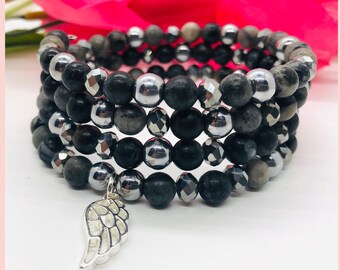 Engel Flügel Charm Perlen Armband für Frauen Handgemachter Schmuck