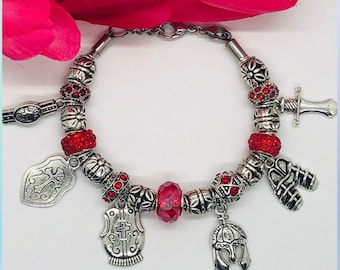 Armor of God Charm Bracelet For Women Handmade Jewelry Gifts For Her