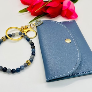 Llavero Cartera Pulsera Pulsera para Mujer Embrague con Cuentas