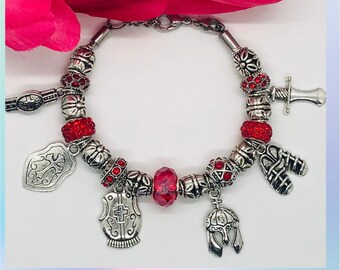 Armor of God Charm Bracelet For Women Handmade Jewelry Gifts For Her