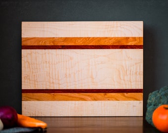 Tabla de corte de arce, tabla de corte de cerezo, tabla de cortar Padauk, bandeja de servicio
