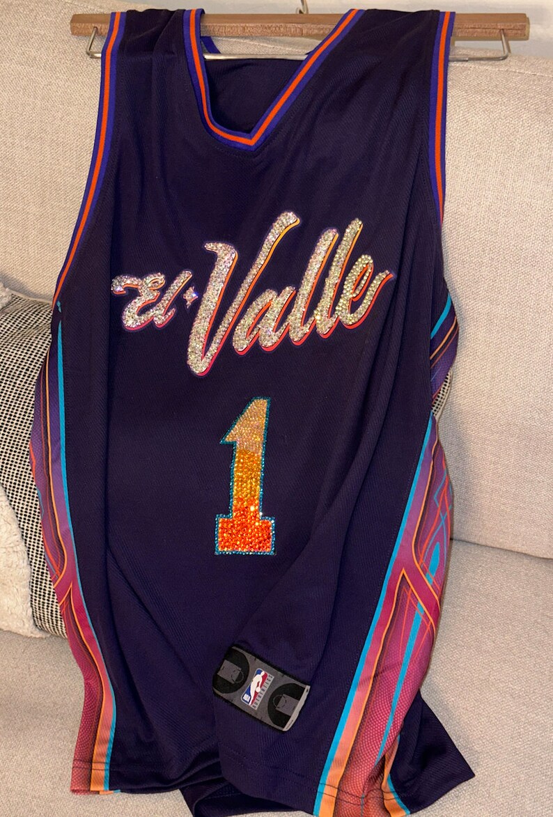 Phoenix Suns Customized Bedazzled El Valle Jersey Sparkle in Style Etsy