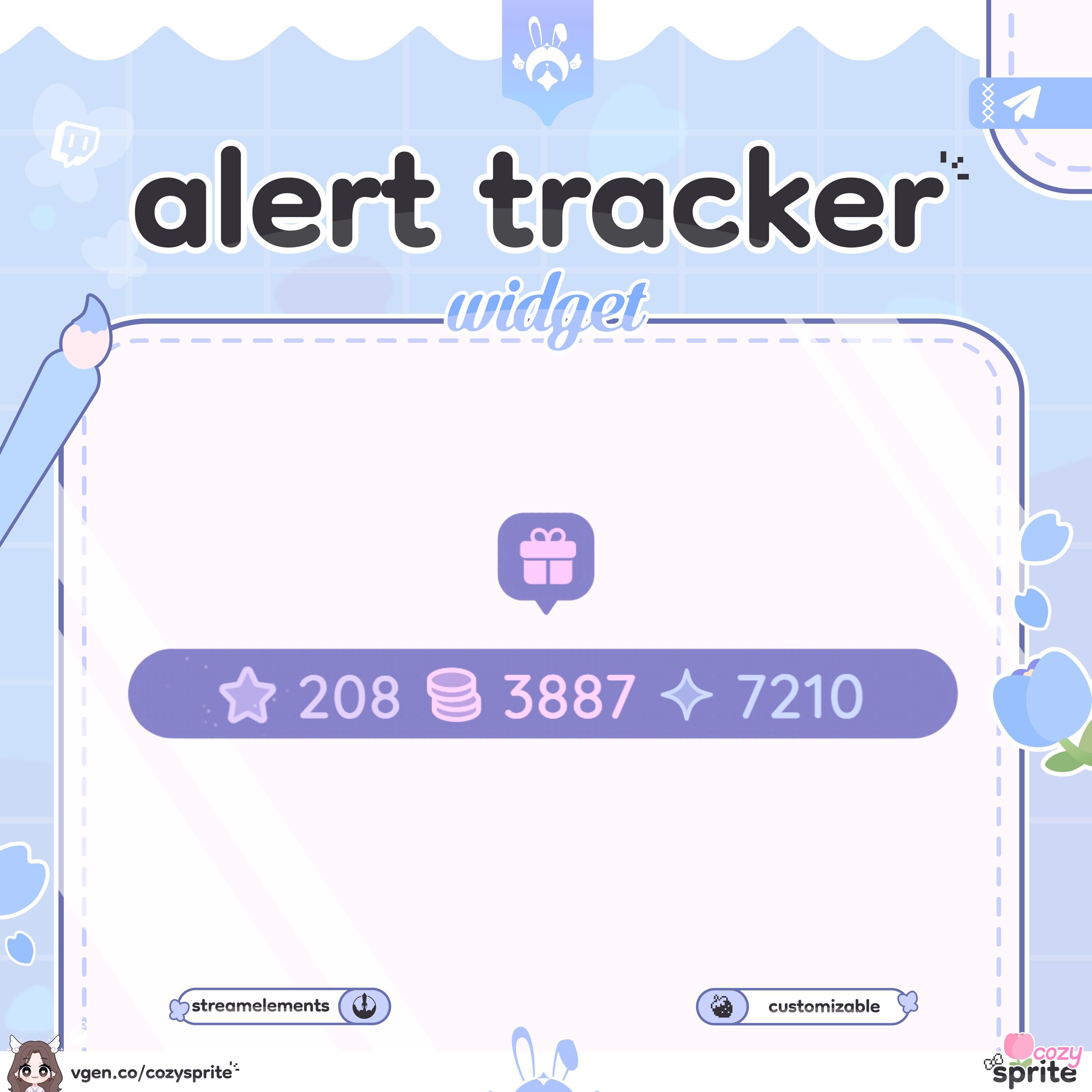 Alert Tracker Widget Alert Goal Widget Customizable Widget for Twitch ...