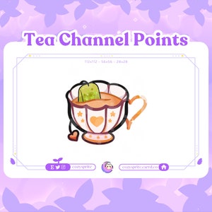 Teacup Point Twitch | Teabag | Coffee Cup | Channel Point | Emote | Badges