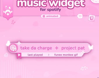 Muziekwidget ⟢ Glowing Butterfly ⟢ Spotify-widget voor Twitch-streams