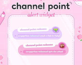 Channel Point Alerts Widget ⟢ Customizable Colors ⟢ Streamelements ⟢ Widget for Twitch Streams