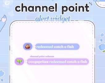 Channel Point Alerts Widget ⟢ Customizable Colors ⟢ Streamelements ⟢ Widget for Twitch Streams