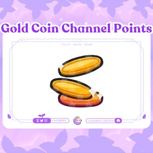 Gold Coins Channel Point | Emote | Streaming | Coins