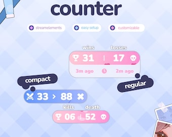 Widget de contador / Contador animado / Widget de objetivos / Colores personalizables, Subatón / Elementos de transmisión / Widget para transmisiones de Twitch