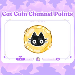 Punto de canal de moneda de gato / Gesto de gato / Moneda / Gatito