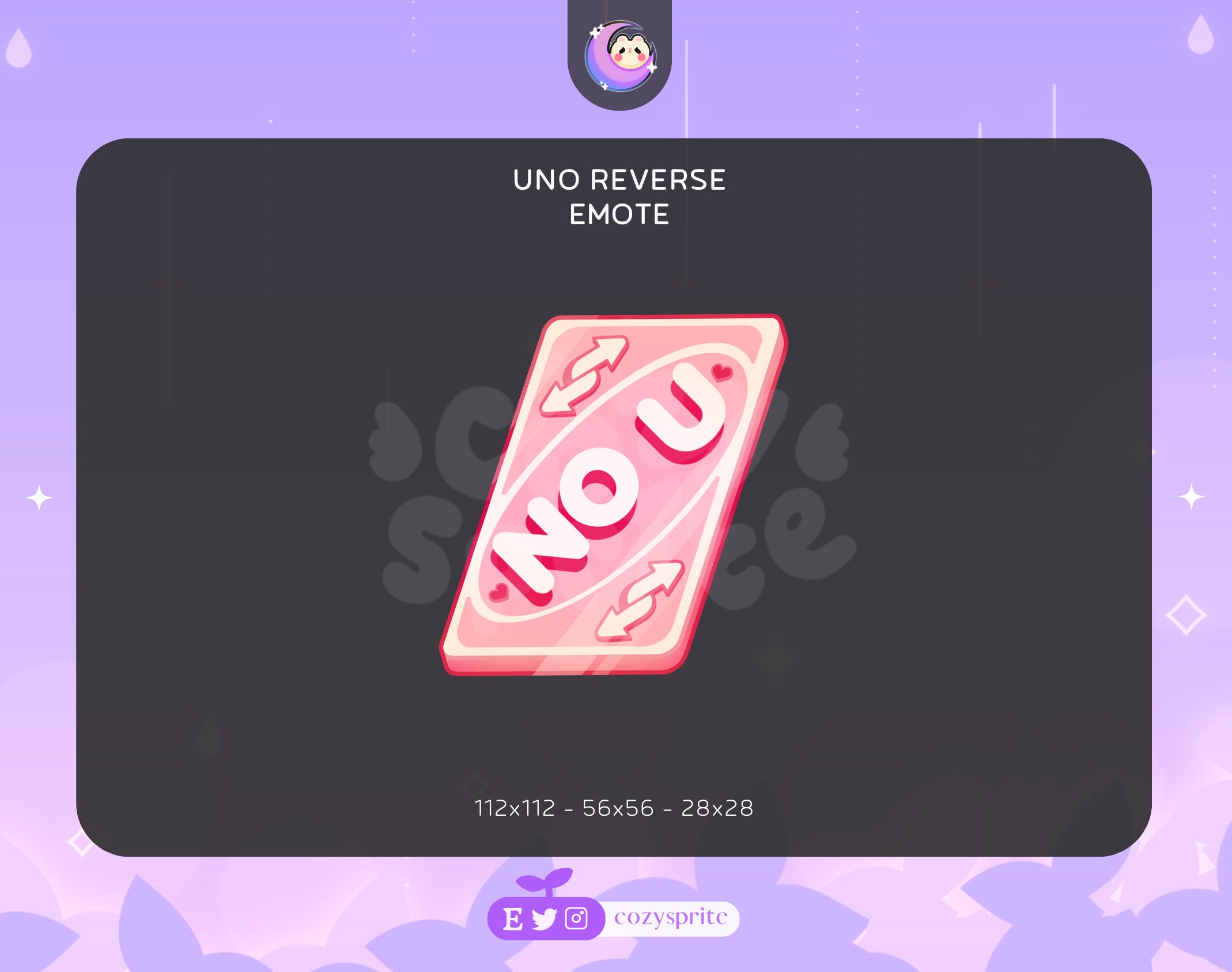 UNO Reverse Card / Cute / Kawaii / Meme / Twitch / Discord / 