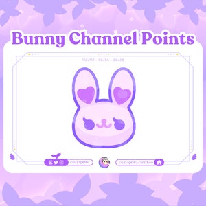Purple Bunny Channel Point | Bunny Emote | Pink Coin | Bunny