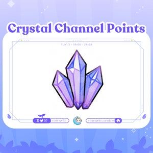Purple Crystal Point Twitch | Channel Point | Emote | Badges