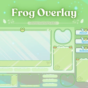 Frog Overlay Pack | Animated Stream Overlay Pack | Twitch Youtube Vtuber Streamer