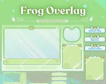 Frog Overlay Pack | Animated Stream Overlay Pack | Twitch Youtube Vtuber Streamer