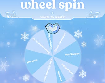 Wheel Spin Widget | Roulette Spin | Customizable Colors, Cute Chat, Subathon | Streamelements | Christmas | Widget for Twitch Streams