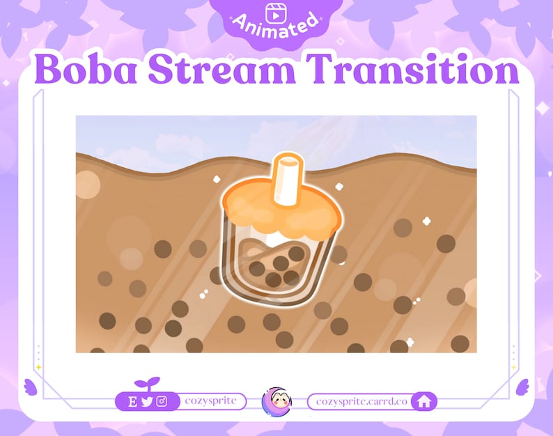 Boba Tea Stinger Transition | OBS Scene Transition | Twitch Youtube ...