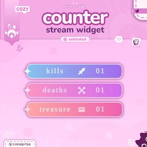 Number Counter Widget ⟢ StreamElements Widget ⟢ Customizable Widget for Twitch Streams