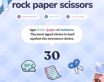 Rock Paper Scissors Stream Game | Game With Chat | Streamelements | Widget for Twitch Streams