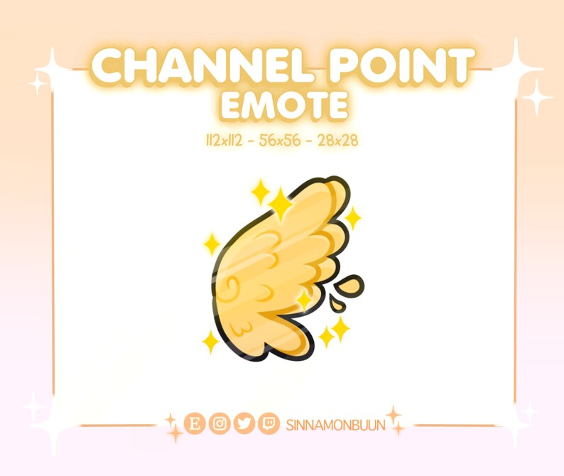 Winged Point Gold Wing Point Twitch Angel Wing Winged Channel Point - Etsy
