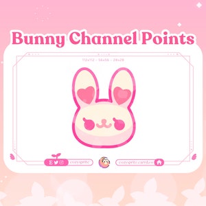 Pink Bunny Channel Point | Bunny Emote | Pink Coin | Kawaii | Bunny