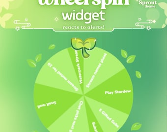 Wheel Spin Widget | Roulette Spin | Customizable Colors, Subathon | Streamelements | Nature | Widget for Twitch Streams