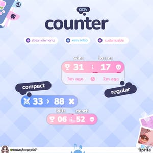Widget de contador / Contador animado / Widget de objetivos / Colores personalizables, Subatón / Elementos de transmisión / Widget para transmisiones de Twitch