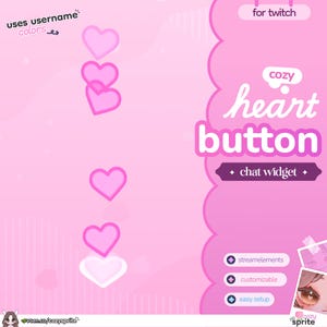 Reaktiver Herz-Button | Twitch-Widget | Overlays und Benachrichtigungen für Twitch-Streams