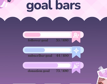 Goal Bar Widget ⟢ Alert Goal Widget ⟢ StreamElements Widget ⟢ Customizable Widget for Twitch Streams