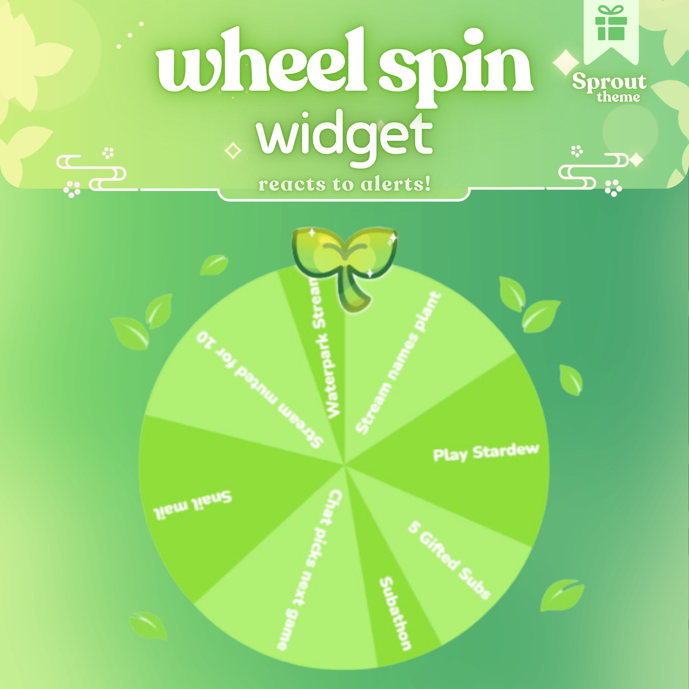 Wheel Spin Widget Roulette Spin Customizable Colors, Cute Chat