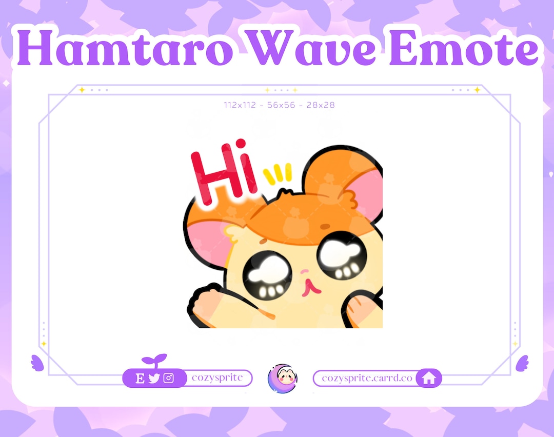 Hamtaro Hi Emote Hamtaro Emotes Emote Cute Kawaii - Etsy