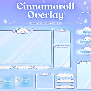 Cinnamon Puppy Overlay Pack | Animated Stream Overlay Pack | Chat Widget Package | Twitch Youtube Vtuber Streamer