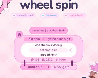 Wheel Spin Goal Widget ⟢  Roulette Spin ⟢  Subathon | Megathon | Widget for Twitch Streams