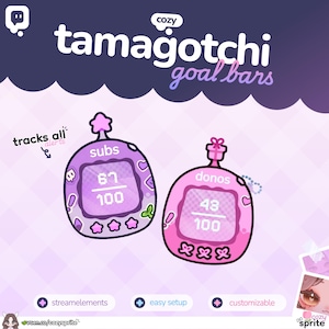 Tamagotchi Goal Bar Widget | Alert Goal tracker | for Twitch Streams