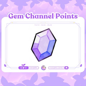 Purple Gem Point Twitch | Channel Point | Emote | Badges