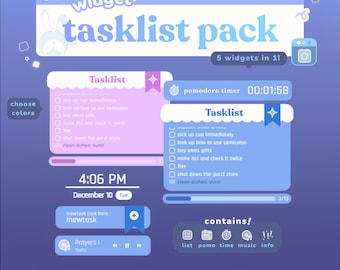 Aufgabenlisten-Pomodoro-Widget ⟢ Pomodoro-Timer ⟢ Liste für Coworking-Stream