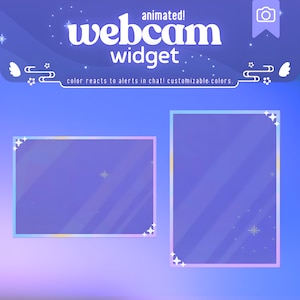 Animiertes Farbverlauf Webcam Widget | Webkamera Rahmen | Anpassbare Farben | Streamelemente | minimal | Widget für Twitch Streams