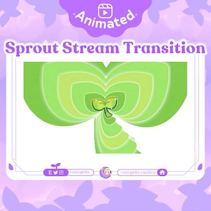 Blattsprossen Stinger Übergang | OBS Motiv Übergang | Twitch Youtube Vtuber Streamer