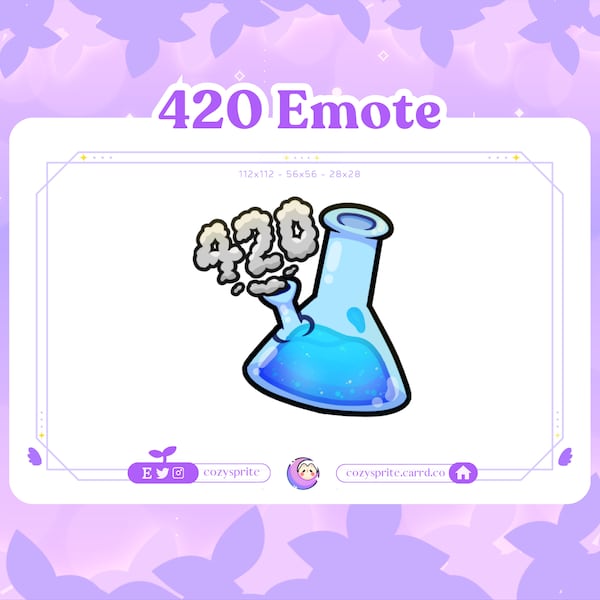 420 Smoke Stream Emote | Meme | Discord | Twitch Youtube Vtuber Streamer