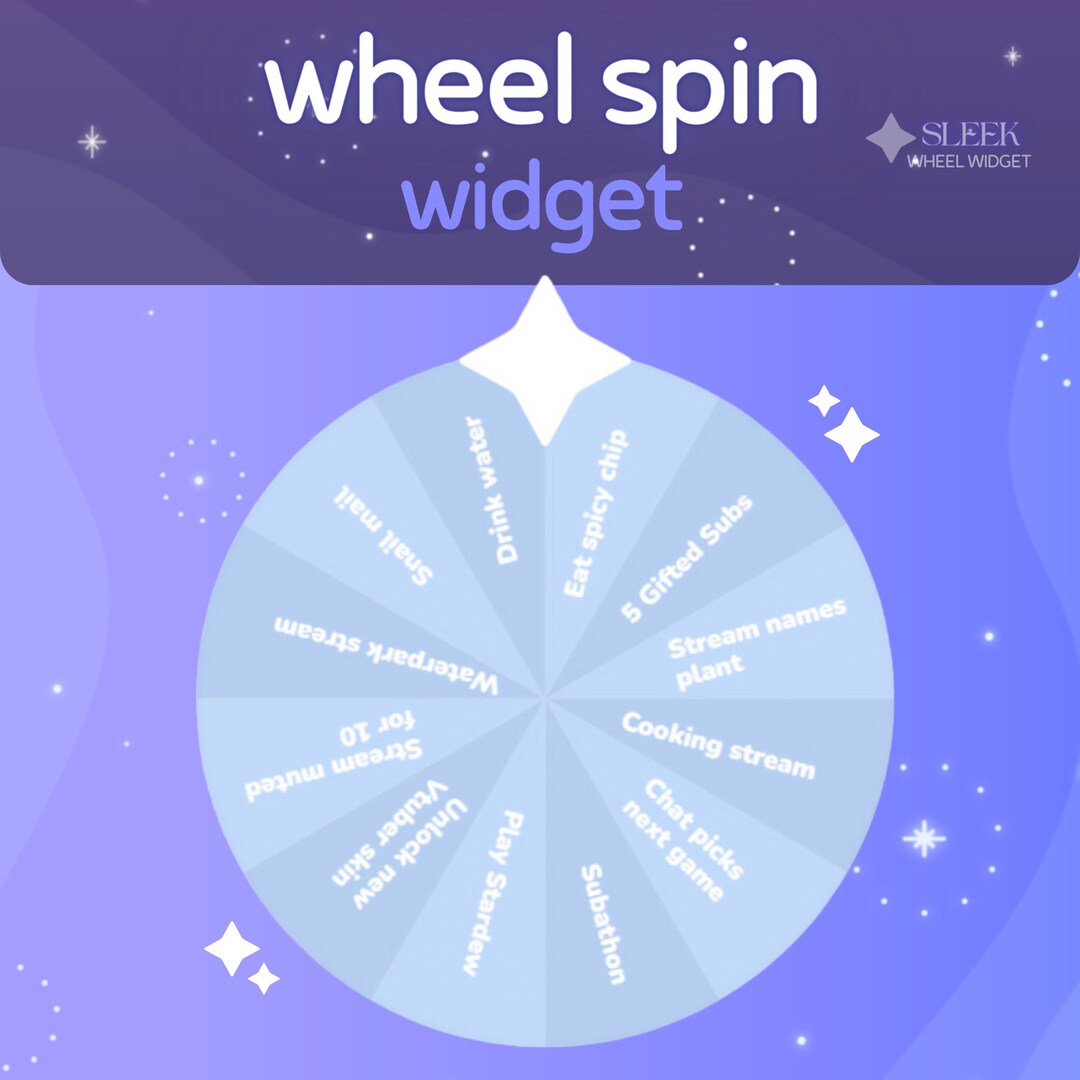 Wheel Spin Widget Roulette Spin Customizable Colors, Cute Chat