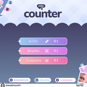 Zahlenzähler-Widget ⟢ StreamElements-Widget ⟢ Anpassbares Widget für Twitch-Streams