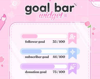 Goal Bar Widget ⟢ Alert Goal Widget ⟢ StreamElements Widget ⟢ Customizable Widget for Twitch Streams