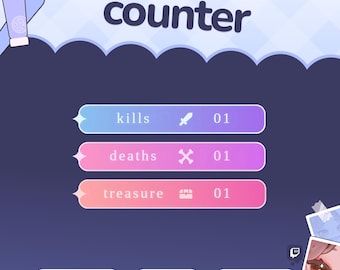 Widget de contador de números ⟢ Widget StreamElements ⟢ Widget personalizable para transmisiones de Twitch