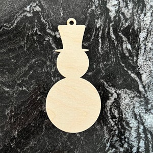 Snowman Ornament Digital Cut File only - Glowforge