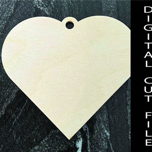 Heart Ornament Digital Cut File only - Glowforge