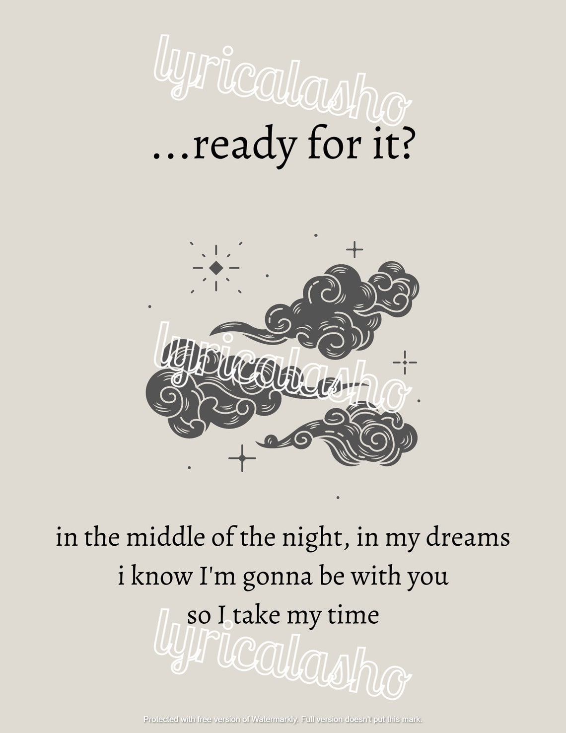 Ready for It Lyrics Digital Download Taylor Swift Etsy