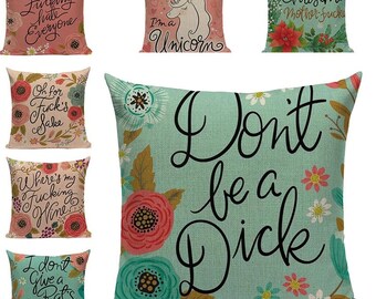 Swear word cushion | Etsy Adult Coloring Pillow Swear Word Pillow